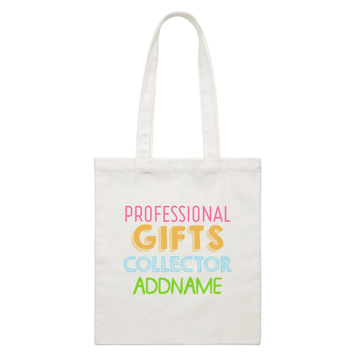 Professional Gifts Collector Addname White Canvas Bag