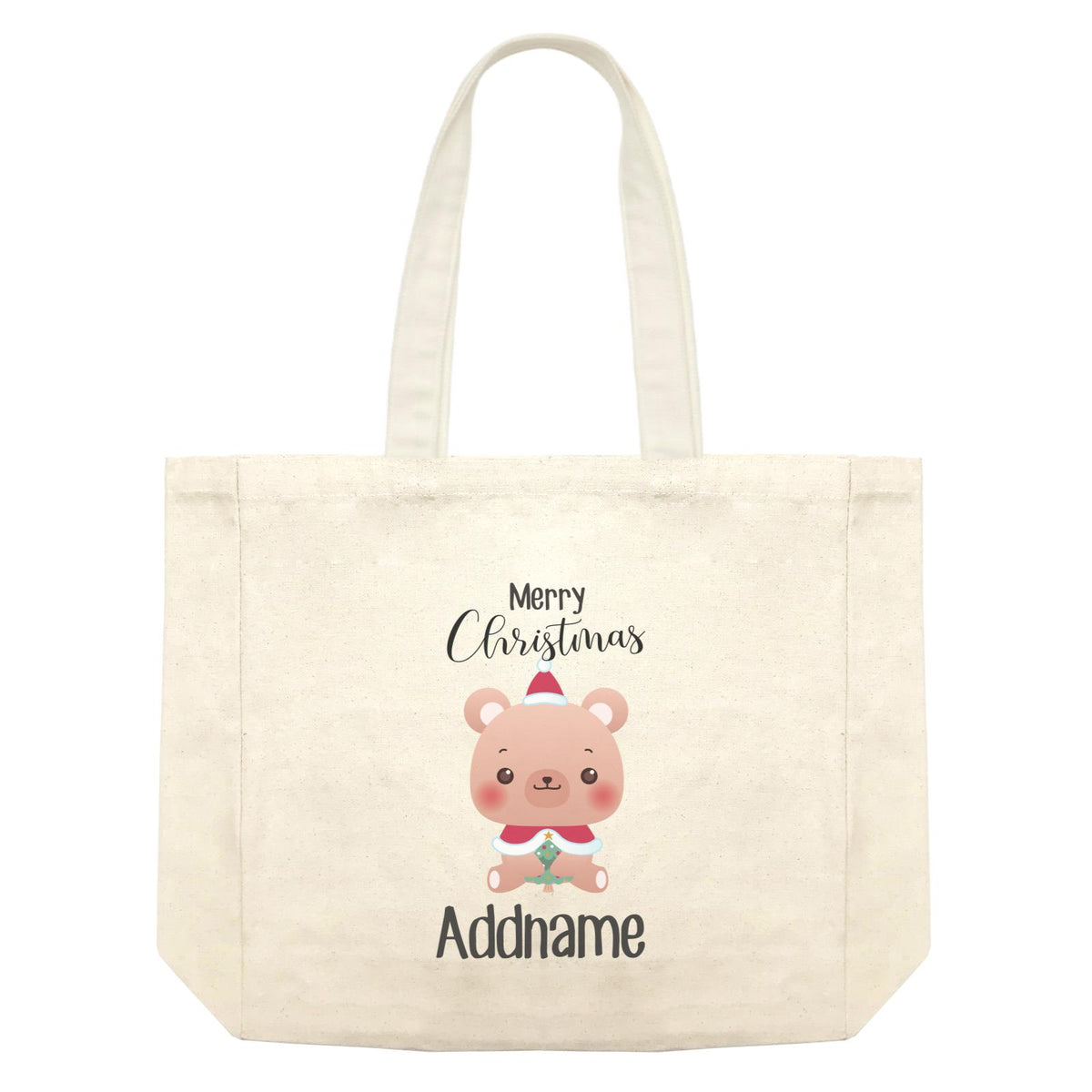 Christmas Cute Animal Series Bear Merry Christmas Shopping Bag