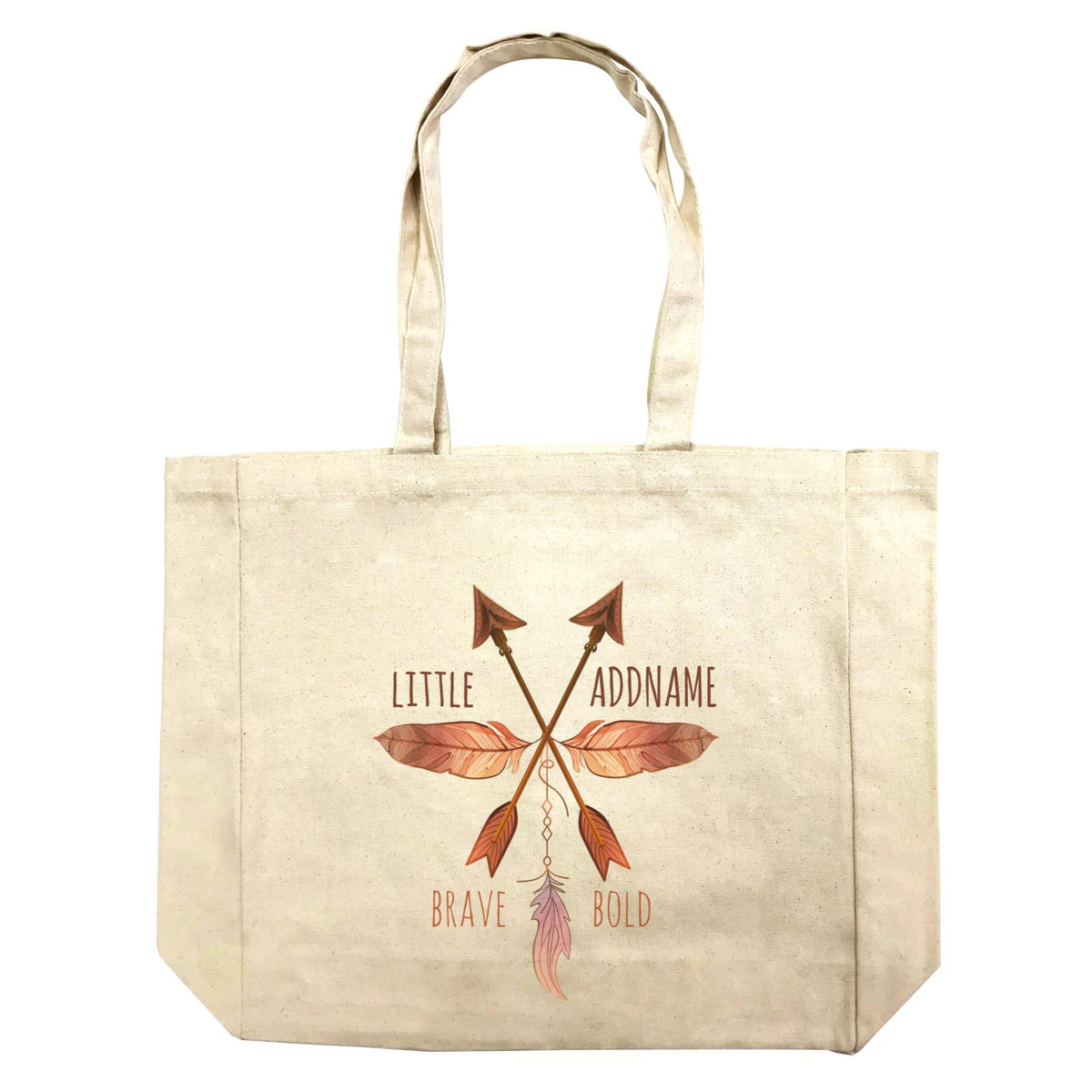 Brave Bold Feather and Arrows Little Addname Shopping Bag