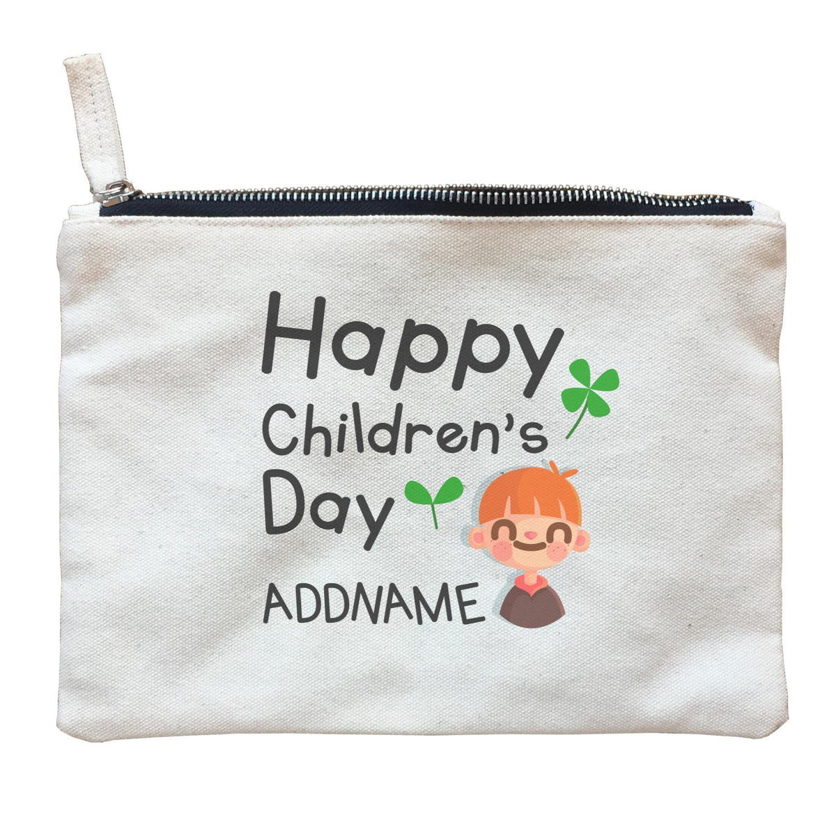 Children's Day Gift Series Happy Children's Day Cute Boy Addname Zipper Pouch