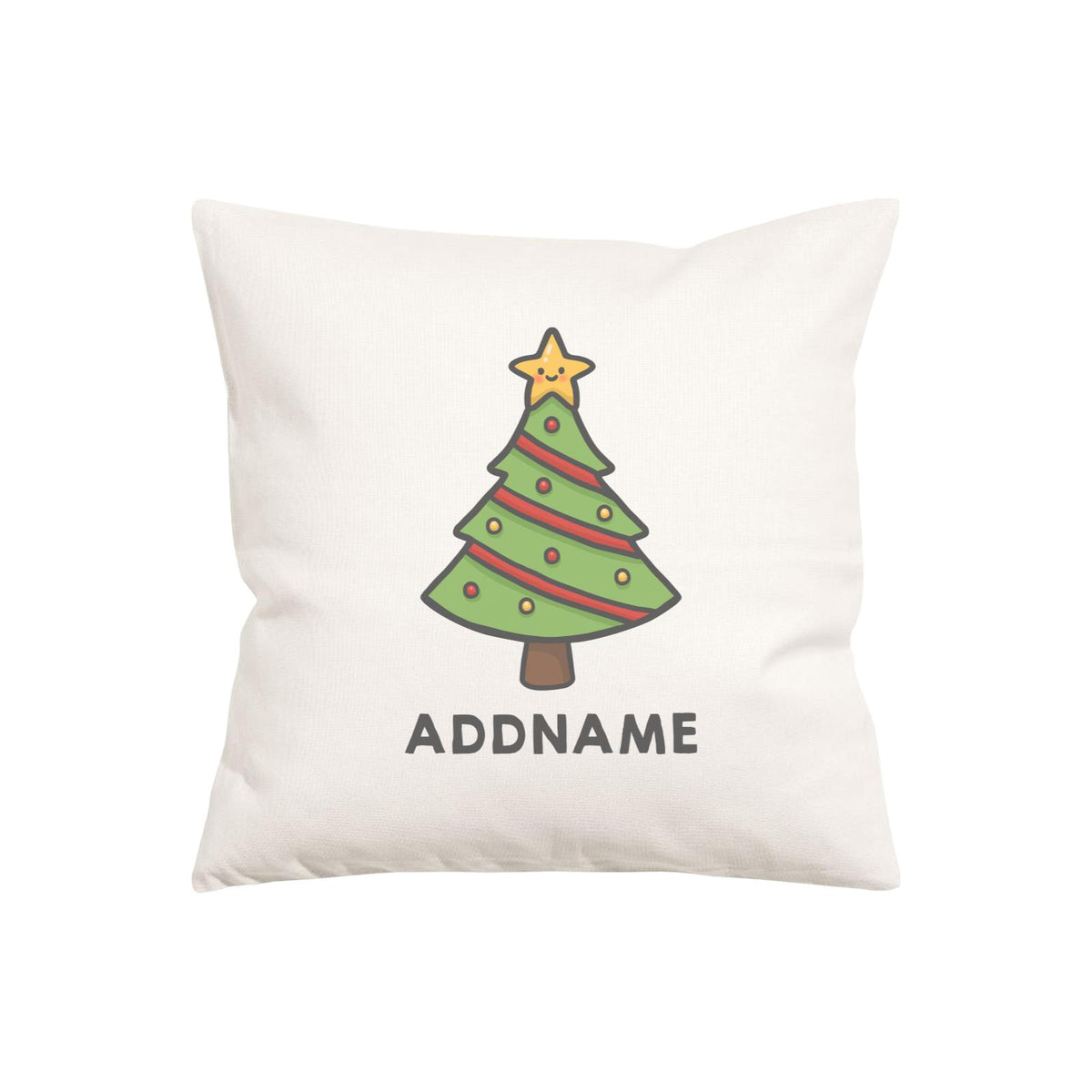 Xmas Cute Xmas Tree Addname Pillow Cushion