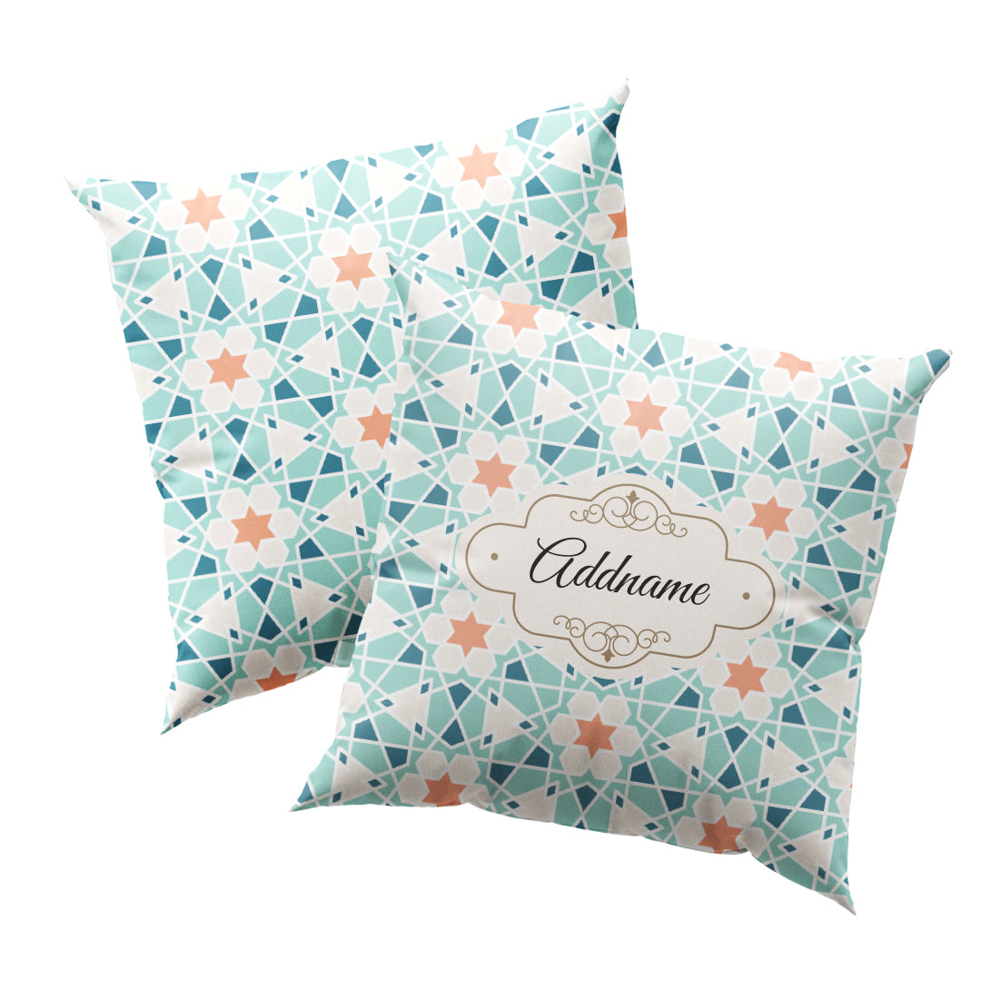 Moroccan Cerulean Full Print Cushion Cover with Inner Cushion