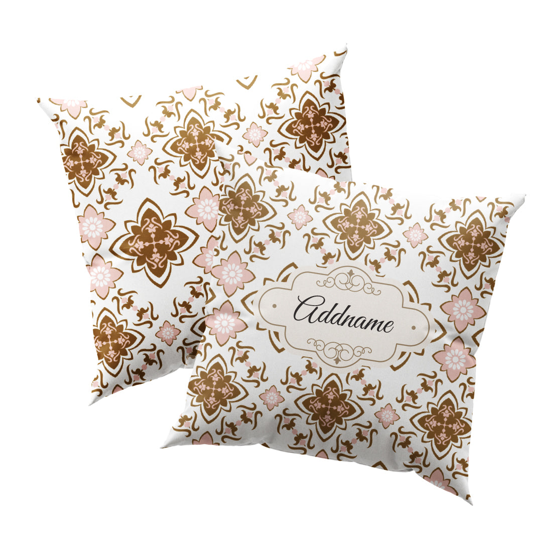 Khaki Mosaic Full Print Cushion Cover with Inner Cushion