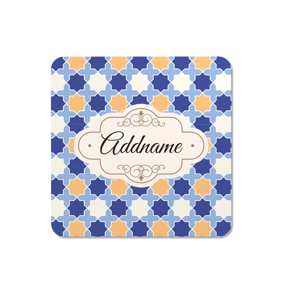 Monotous Moroccan Blue Coaster