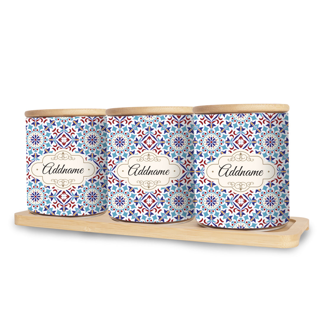 Arabesque Agean Blue Canister