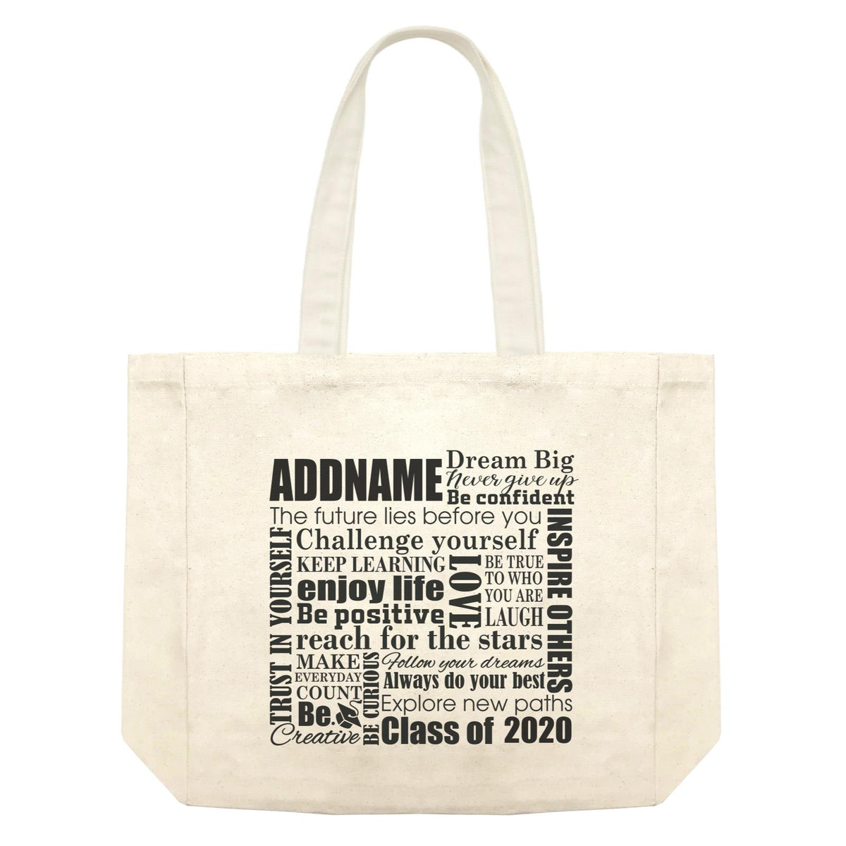 Graduation Series Inspiration Quotes Shopping Bag