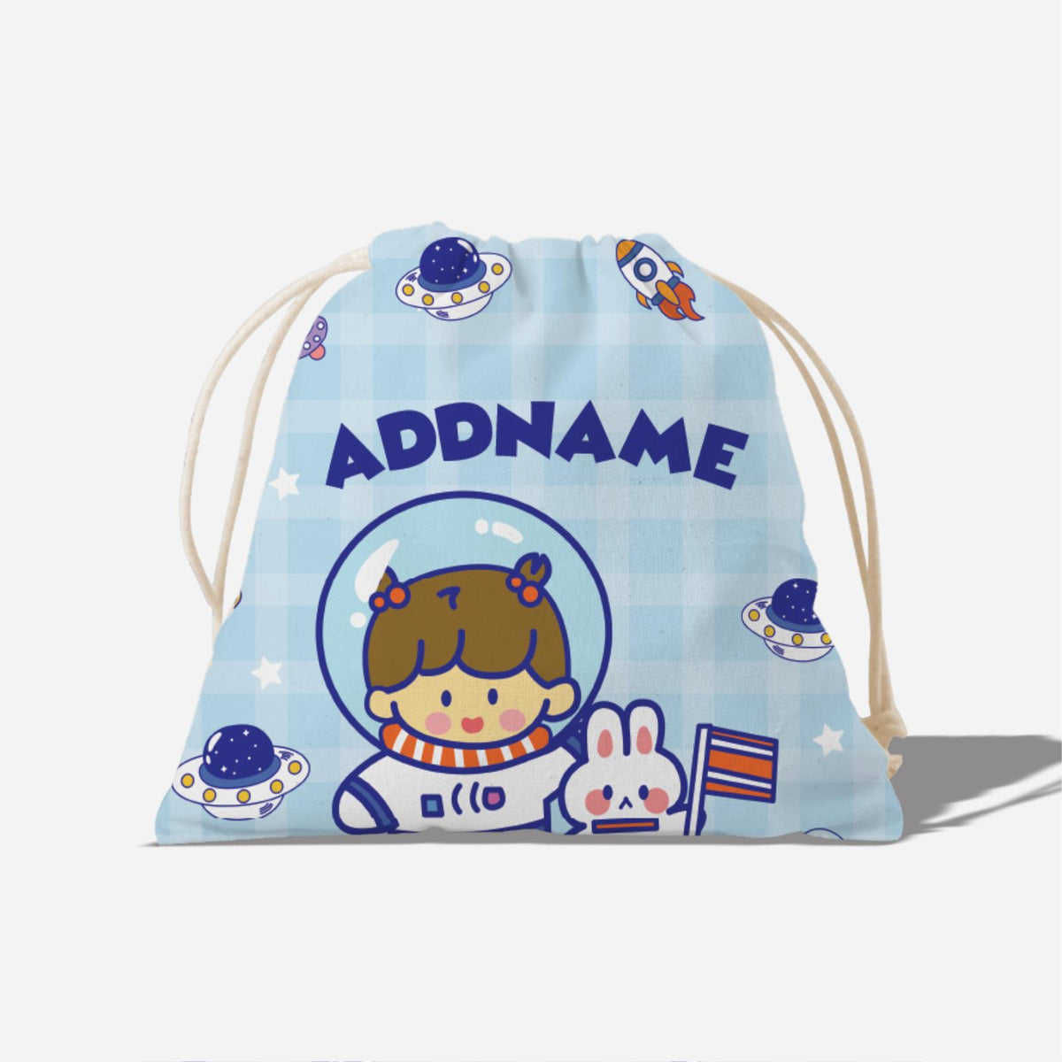 Cute Doodle Series Full Print Satchel - Blue Space Dream
