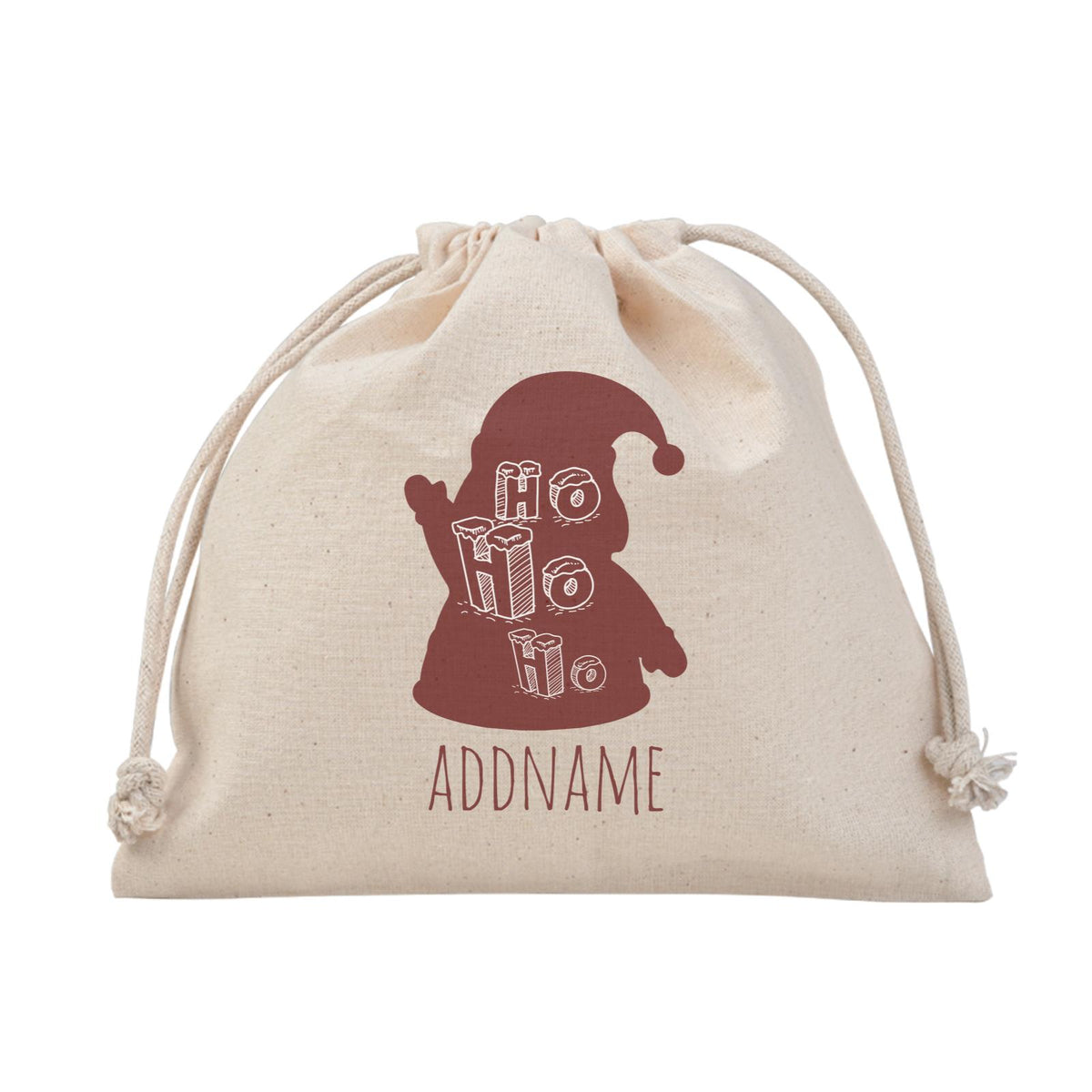 Christmas Series Red Santa Silhouette Ho Ho Ho Satchel