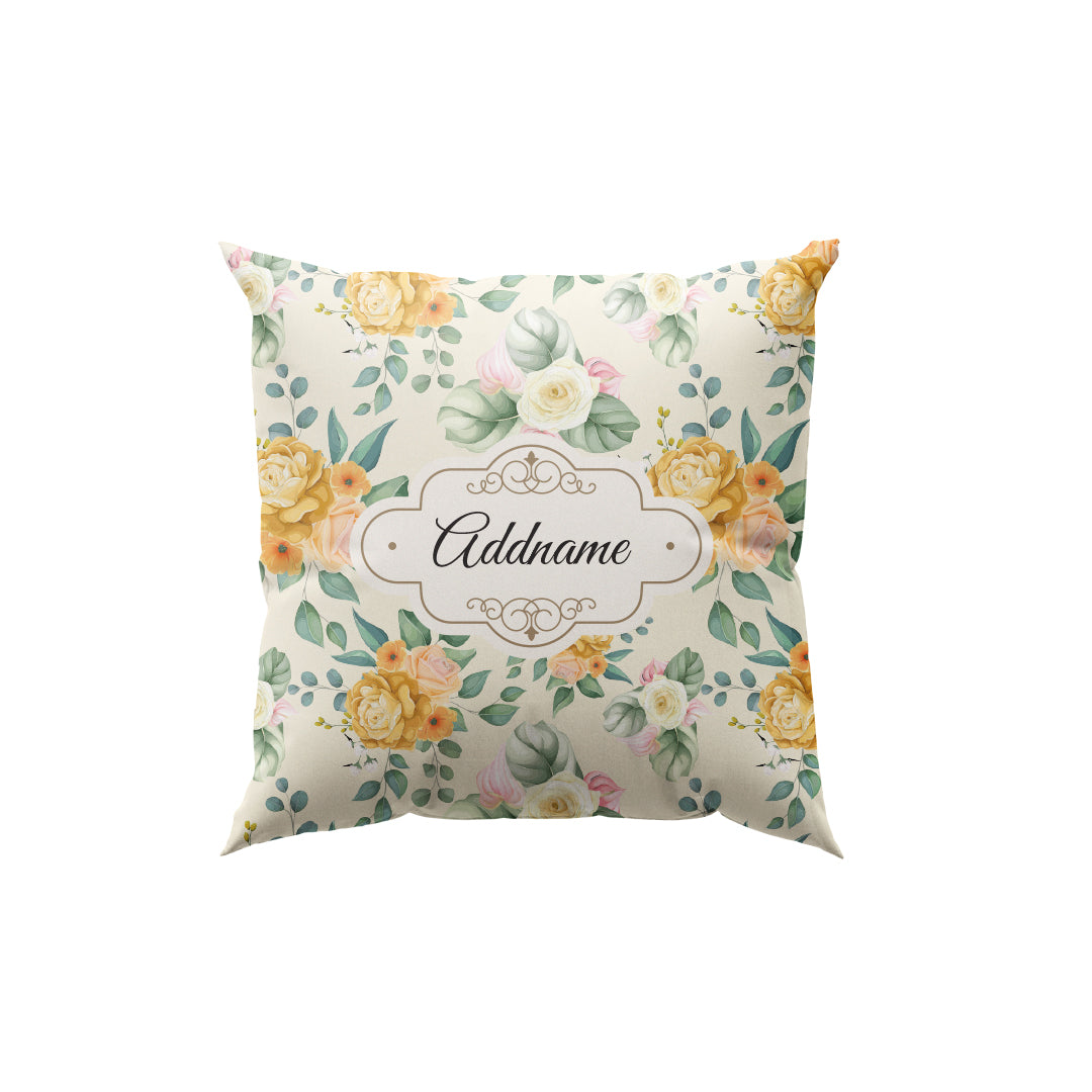 Laura Series - Honey Full Print Cushion Cover with Inner Cushion