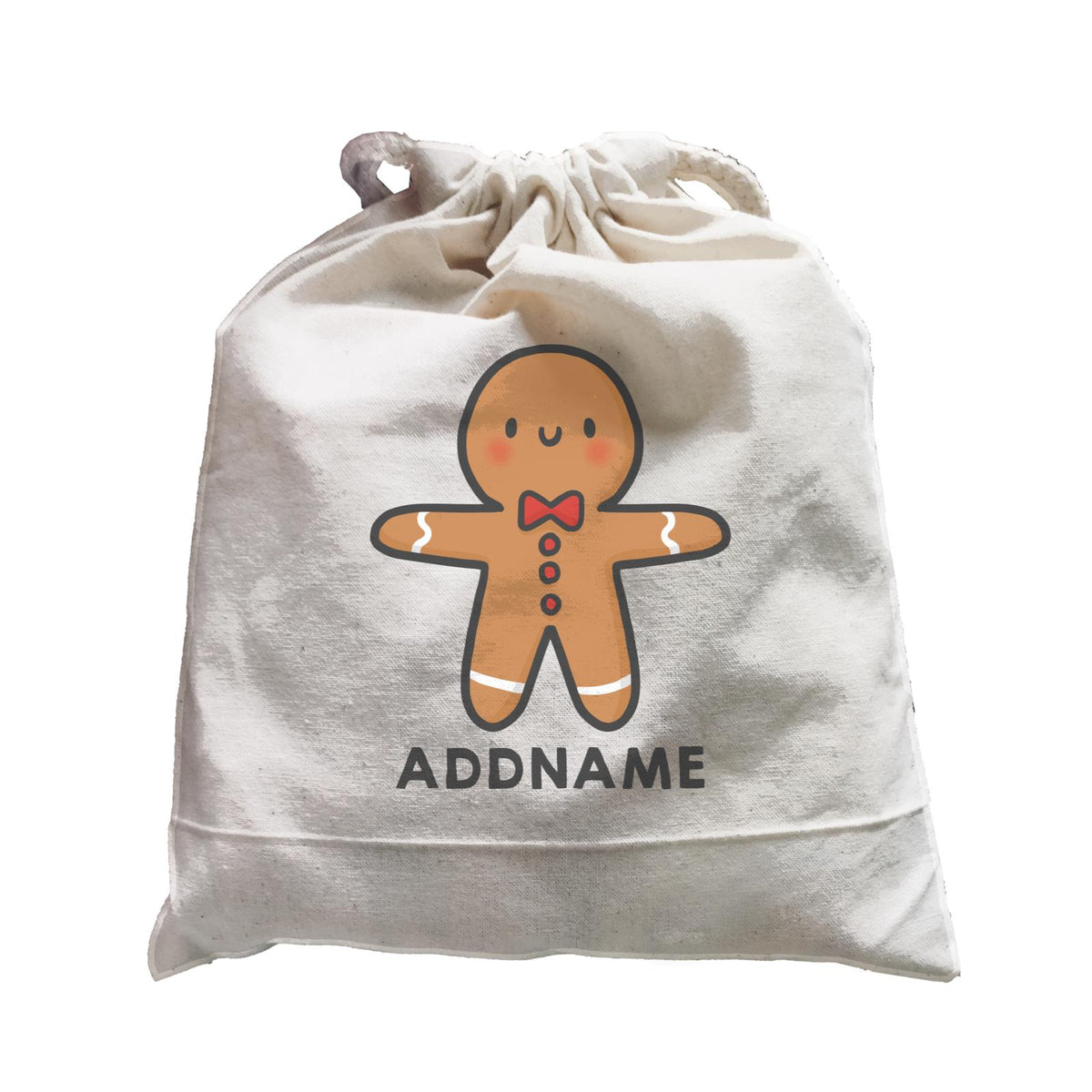 Xmas Cute Gingerbread Man Addname Satchel