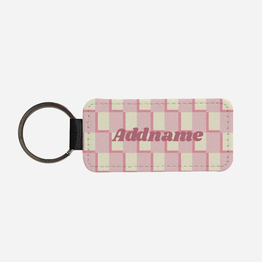 Checkered Series Classic Keychain - Pink