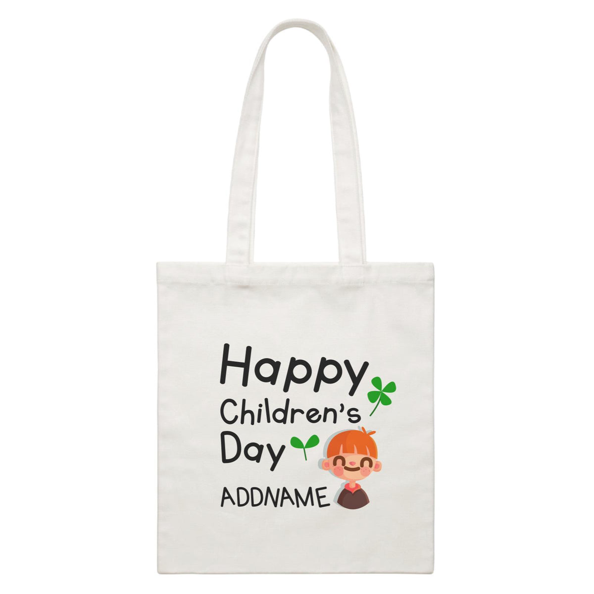 Children's Day Gift Series Happy Children's Day Cute Boy Addname Canvas Bag