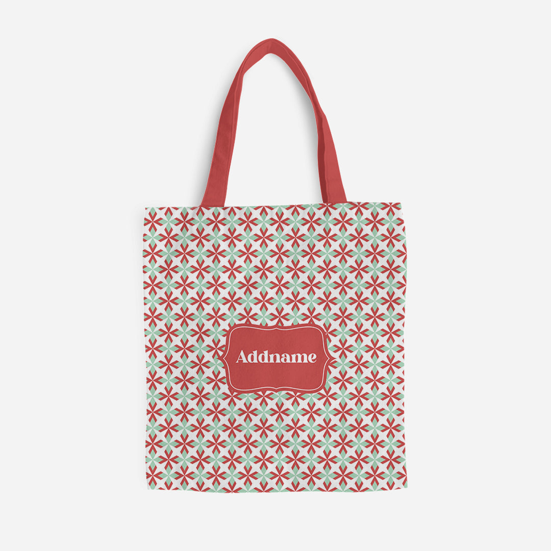 Ixora Series Full Print Canvas Bag - Red