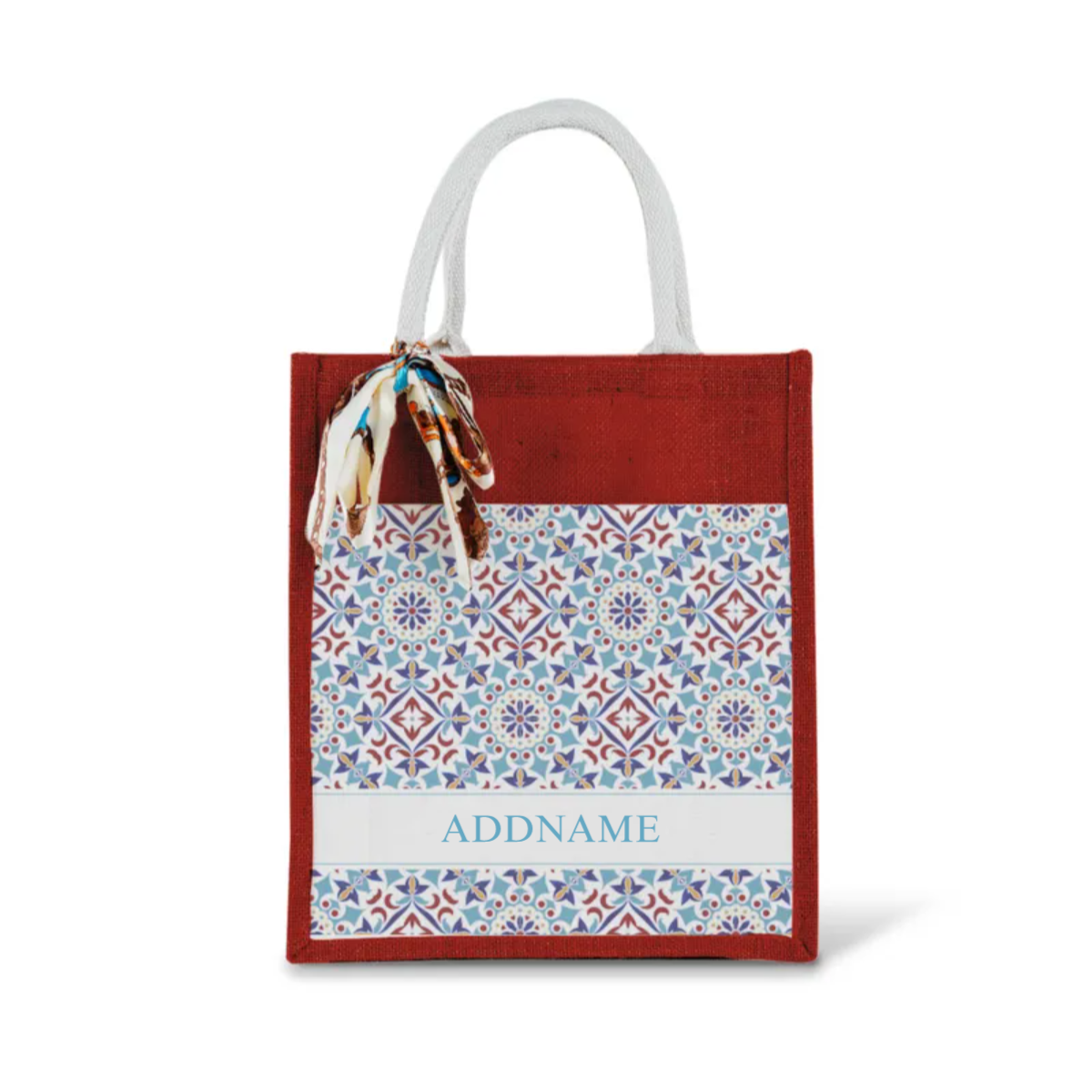 Moroccan Series - Agean Blue Jute Bags