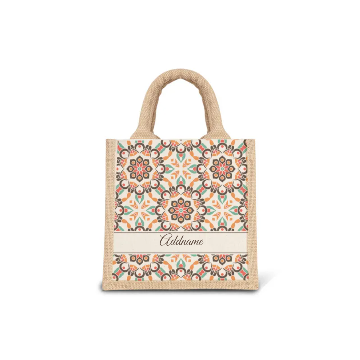 Moroccan Series - Geo Brown Jute Bags