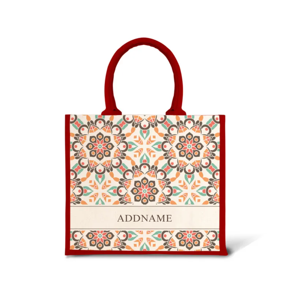 Moroccan Series - Geo Brown Jute Bags