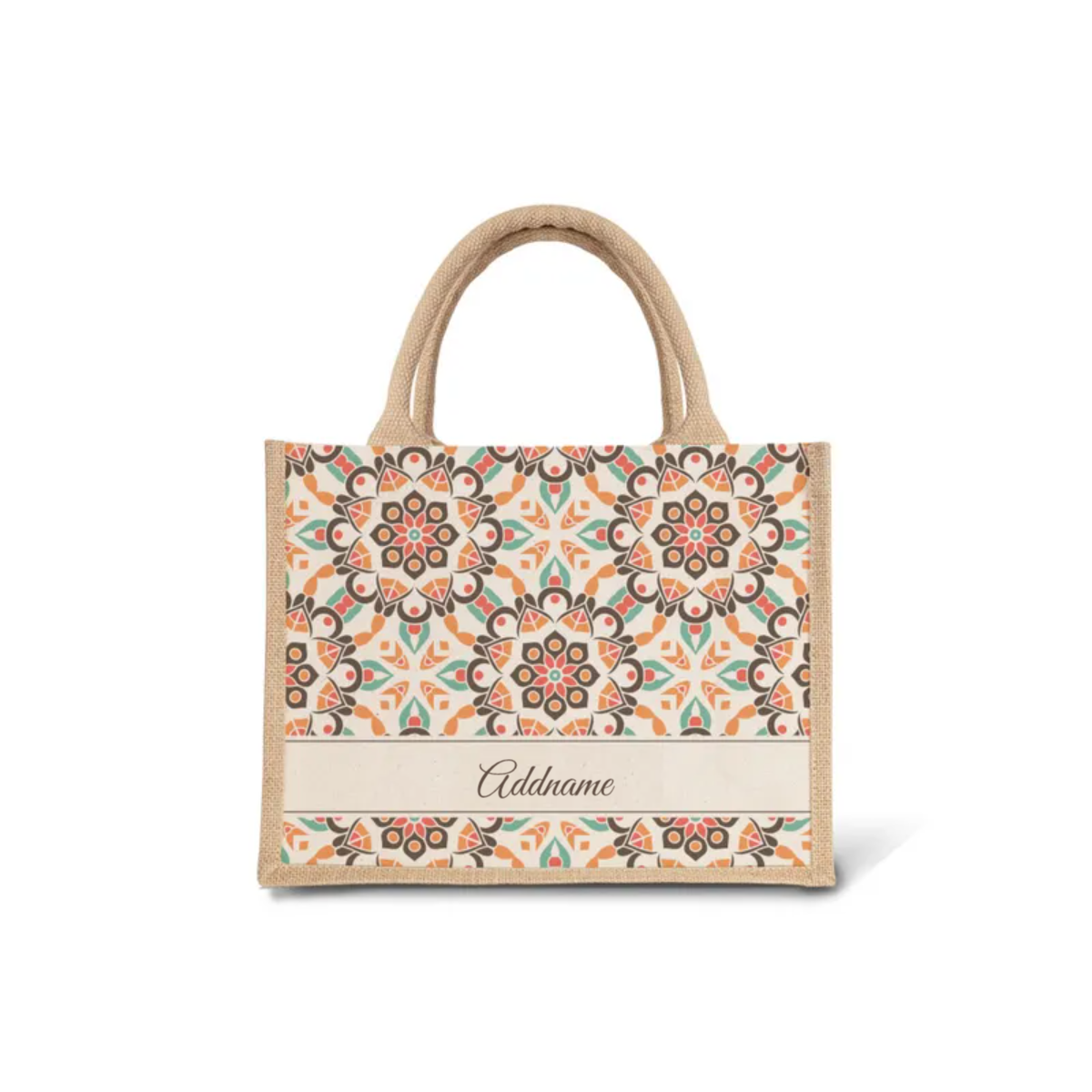 Moroccan Series - Geo Brown Jute Bags
