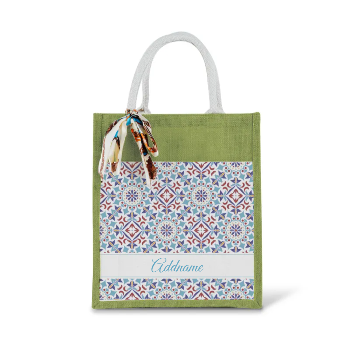 Moroccan Series - Agean Blue Jute Bags