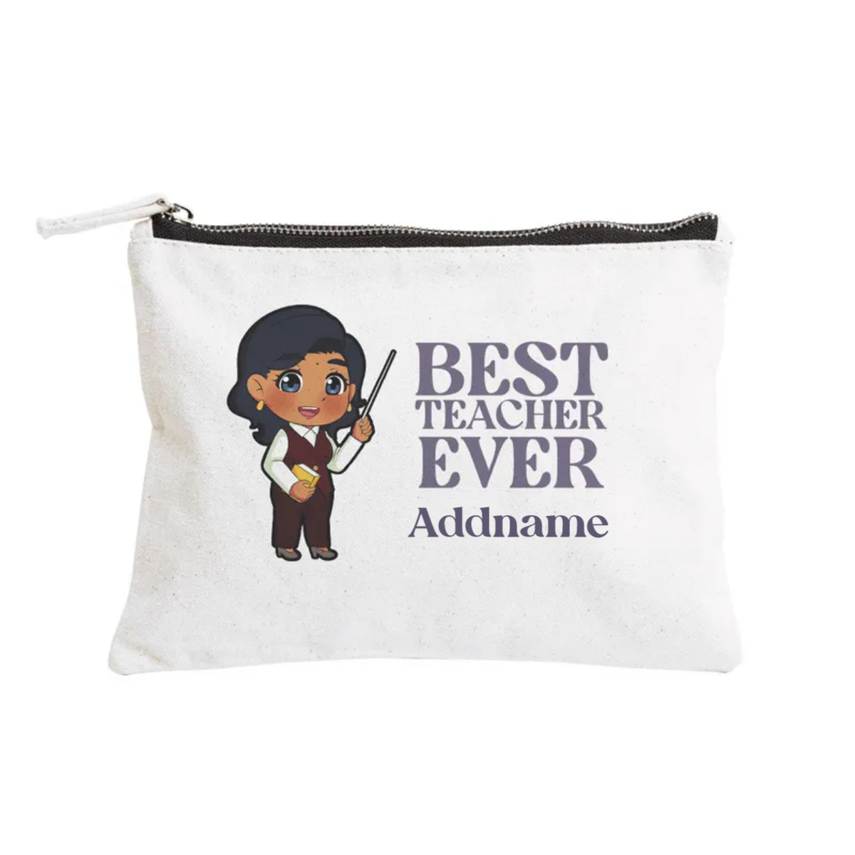 Chibi Best Teacher Ever Pastel Melody - Zipper Pouch