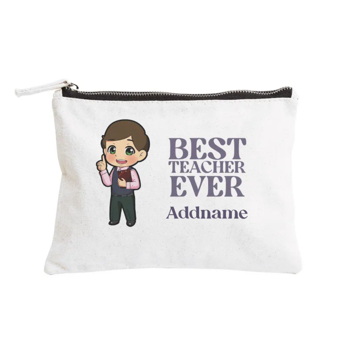 Chibi Best Teacher Ever Pastel Melody - Zipper Pouch