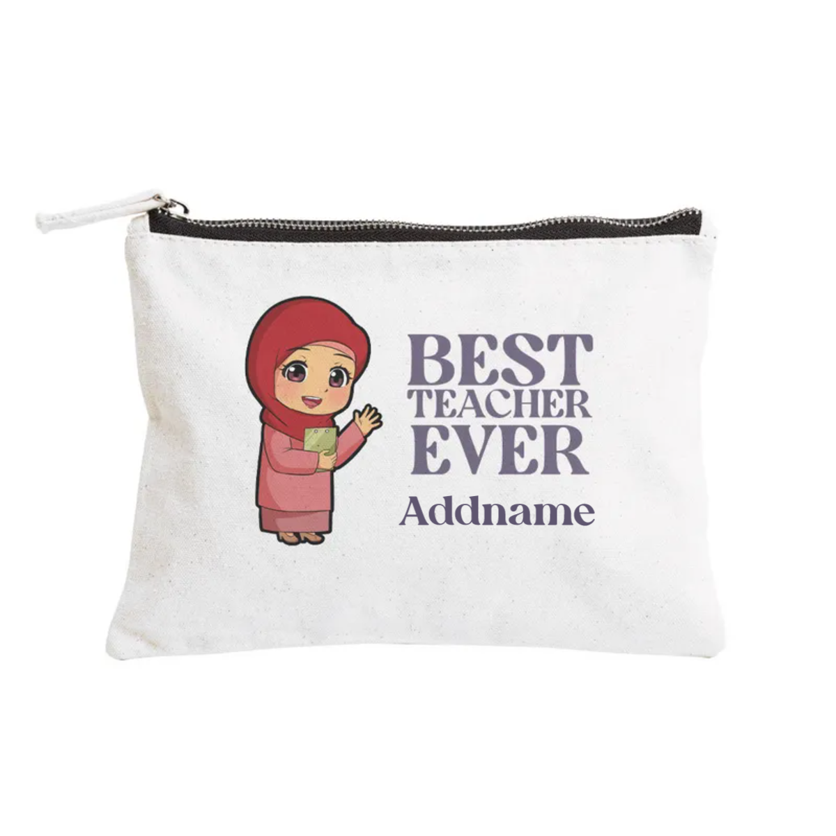 Chibi Best Teacher Ever Pastel Melody - Zipper Pouch