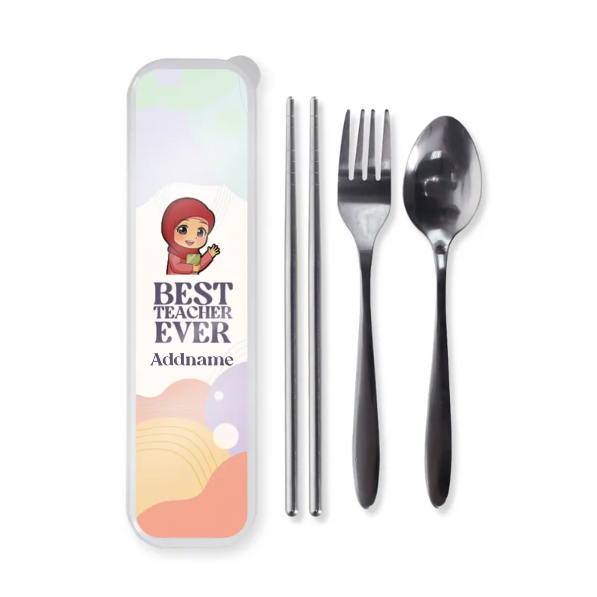 Chibi Best Teacher Ever Pastel Melody - Cutlery Set