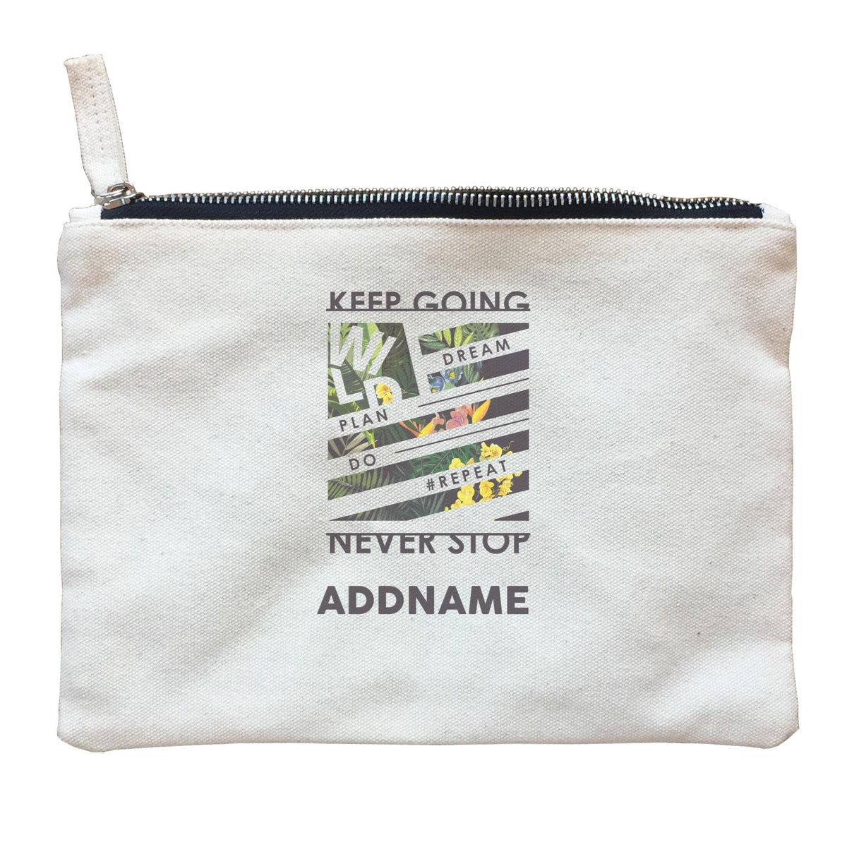 Summer Tropical Plants Keep Going Never Stop With Addname Zipper Pouch