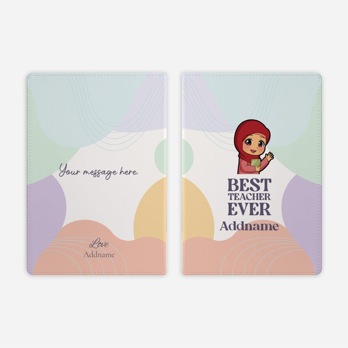 Teacher's Day - Malay Female Teacher Full Print Notebook