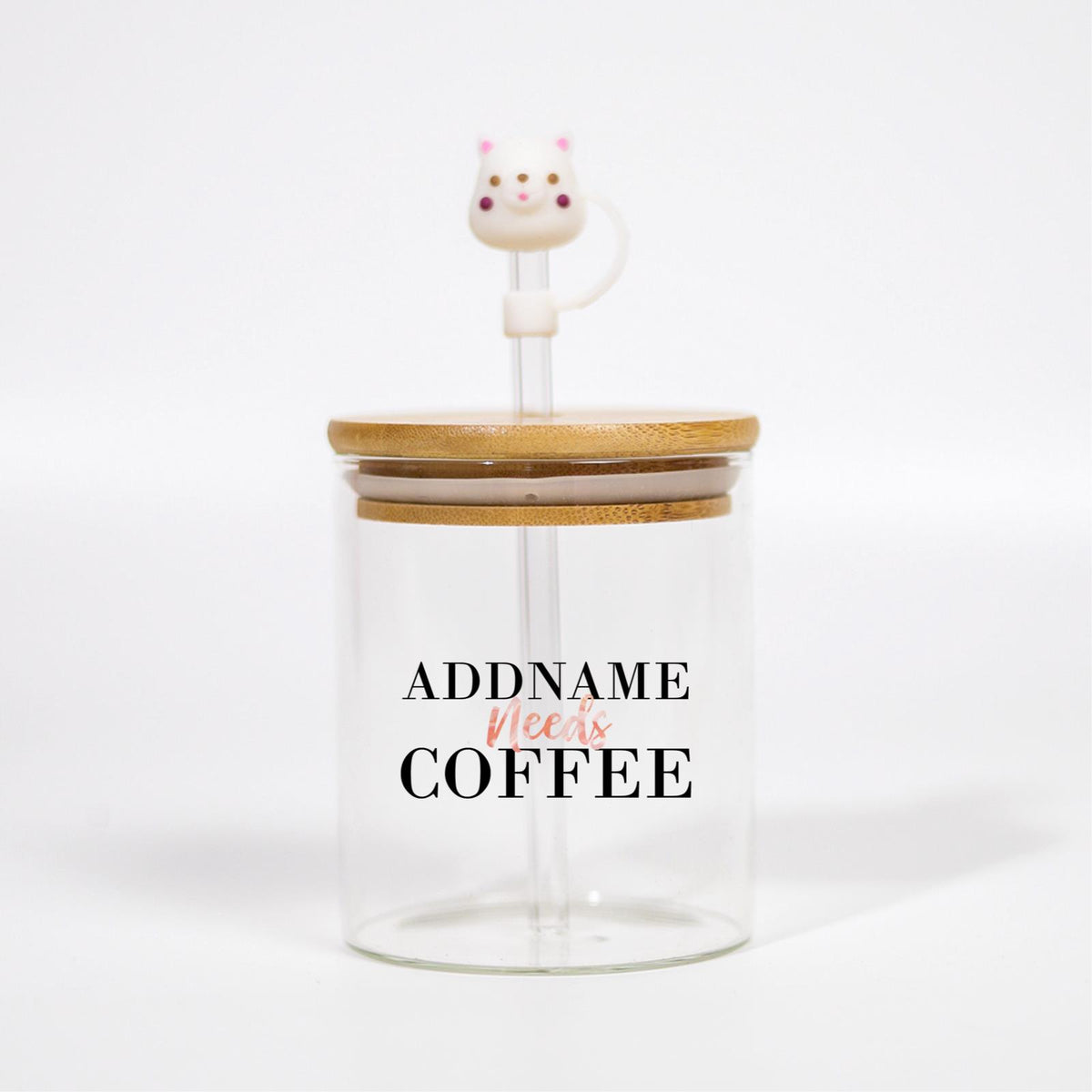 Marble Addname Need Coffee Canicup - Rose With Black Text