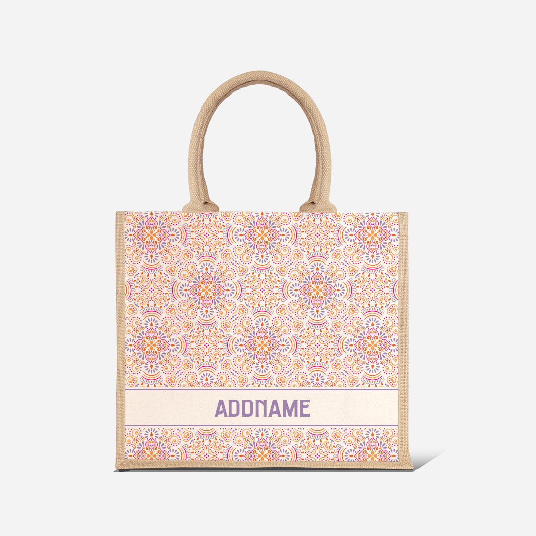 Pookal Series Half Lining Jute Bag - Triumph Natural