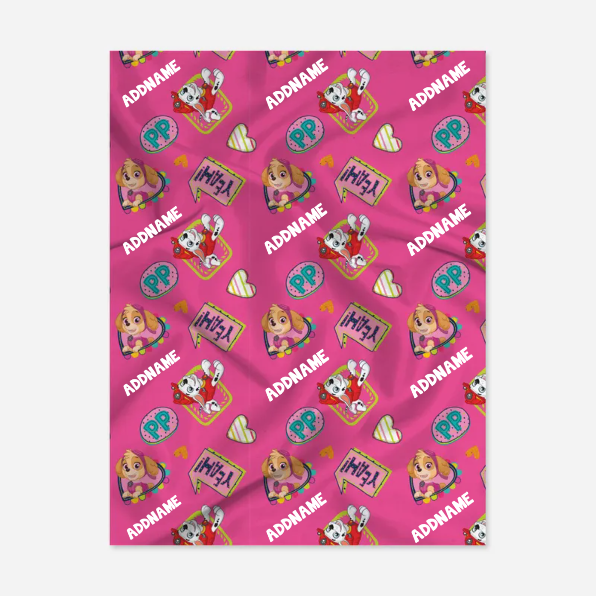 Paw Patrol - Pink YEAH!! Personalized Skye Blanket