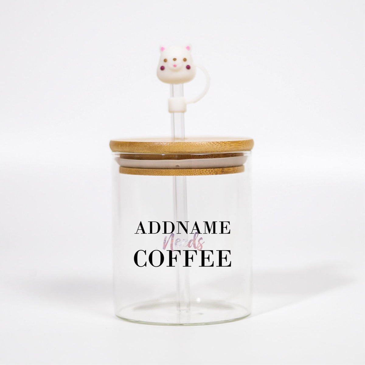 Marble Addname Need Coffee Canicup - Light Amethyst With Black Text