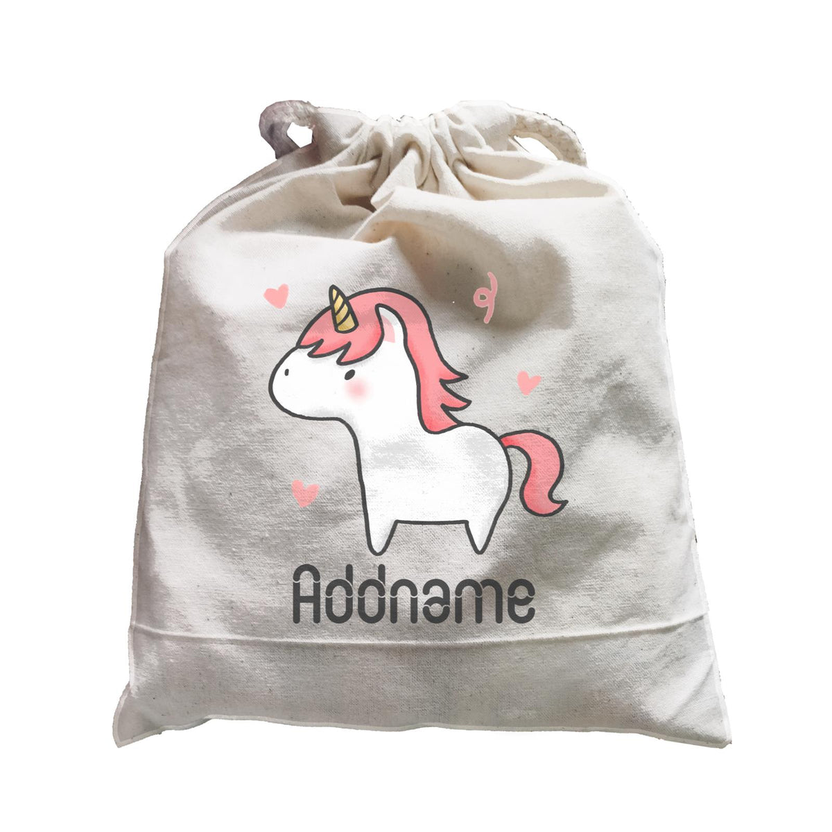 Cute Hand Drawn Style Unicorn Addname Satchel