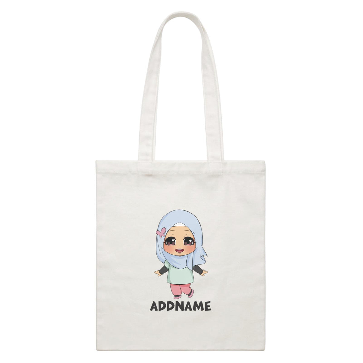 Children's Day Gift Series Little Malay Girl Addname Canvas Bag