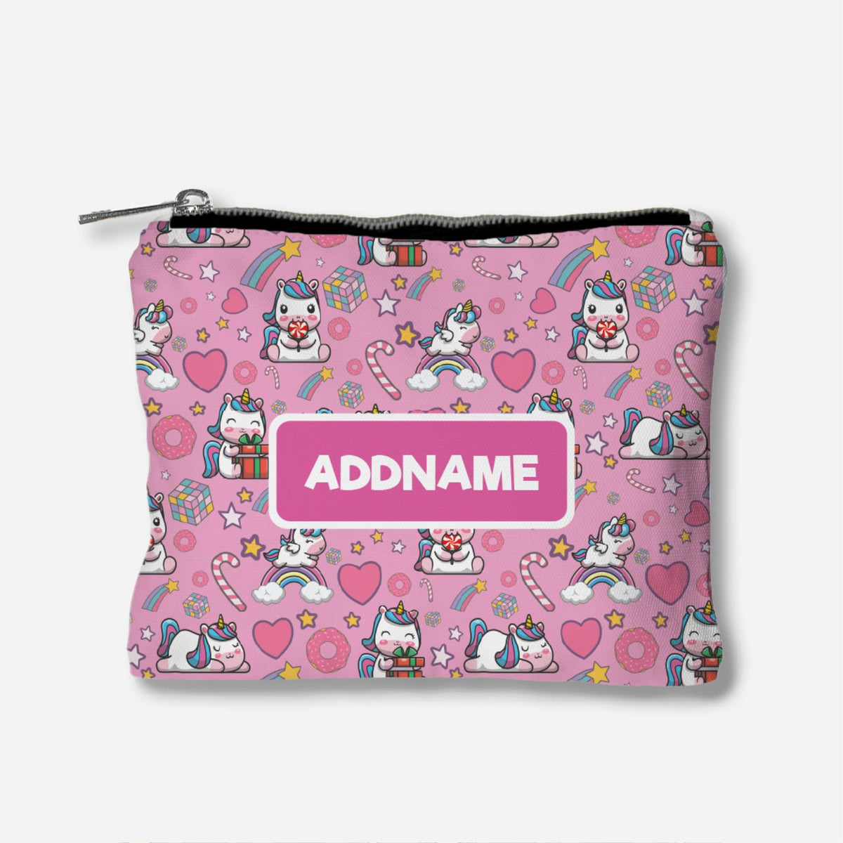 Adopt A Plushie Full Print Zipper Pouch - Sweet Unicorn