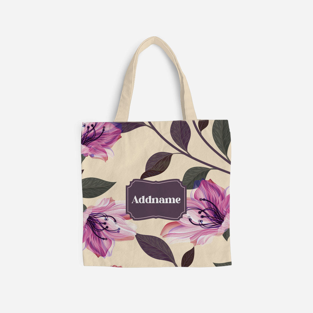 Classic Kesuma Full Print Canvas Bag - Mystic Purple