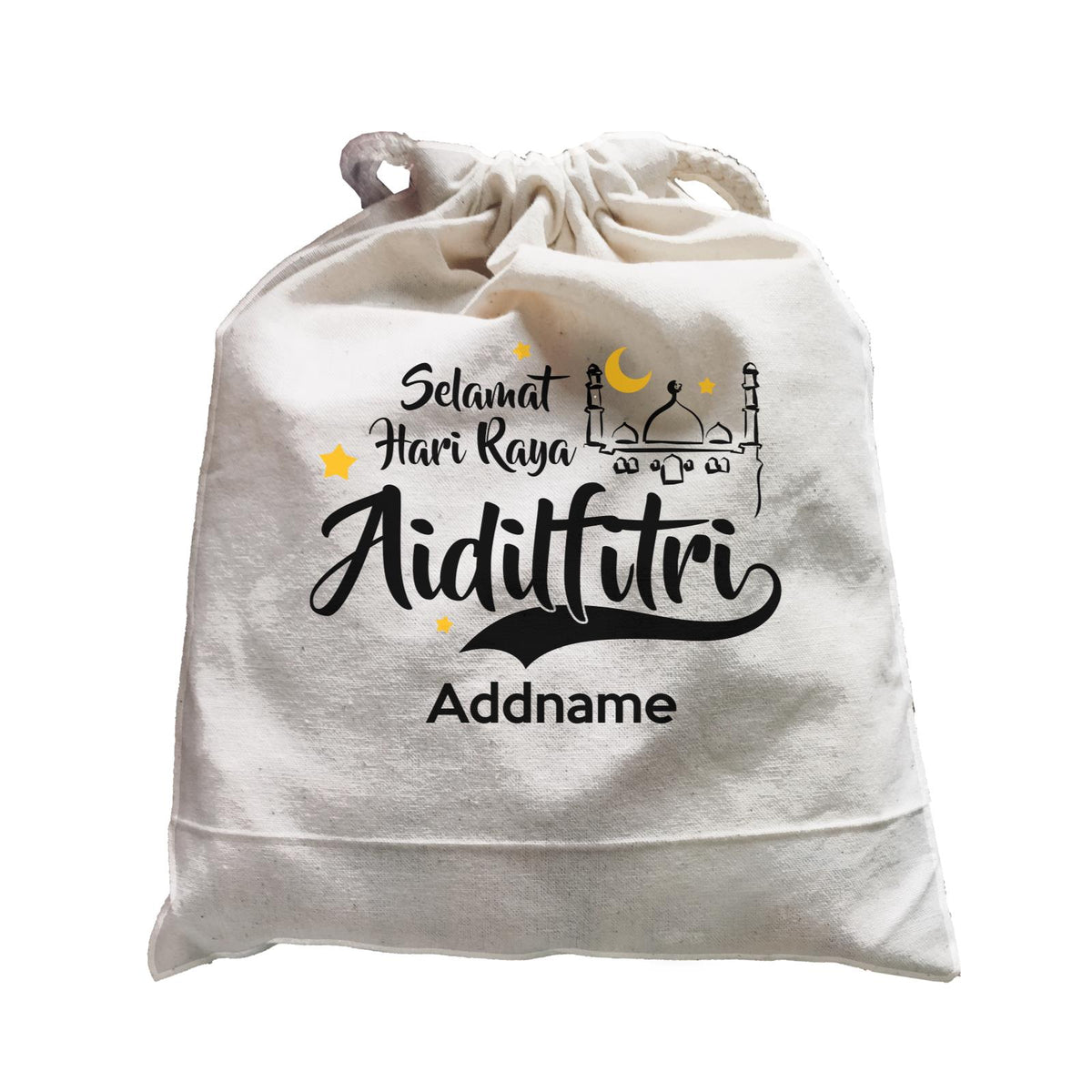 Raya Typography Doodle Mosque Selamat Hari Raya Aidilfitri Addname Accessories Satchel