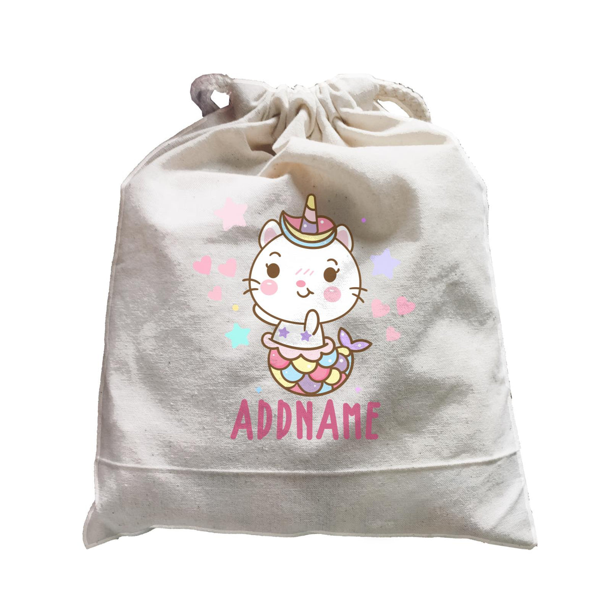 Unicorn And Princess Series Cute Shy Cat Mermaid Addname Satchel