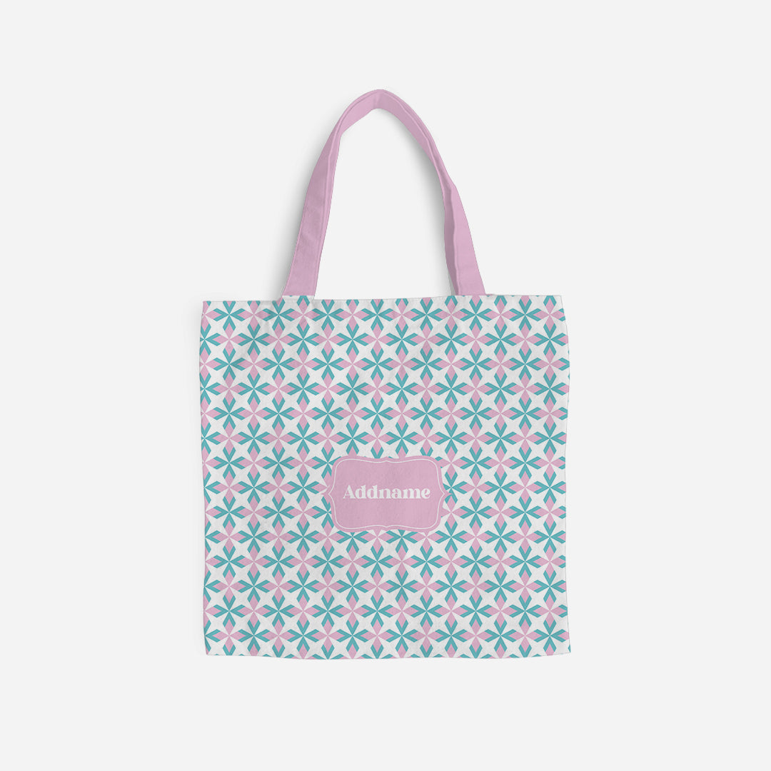 Ixora Series Full Print Canvas Bag - Light Pink