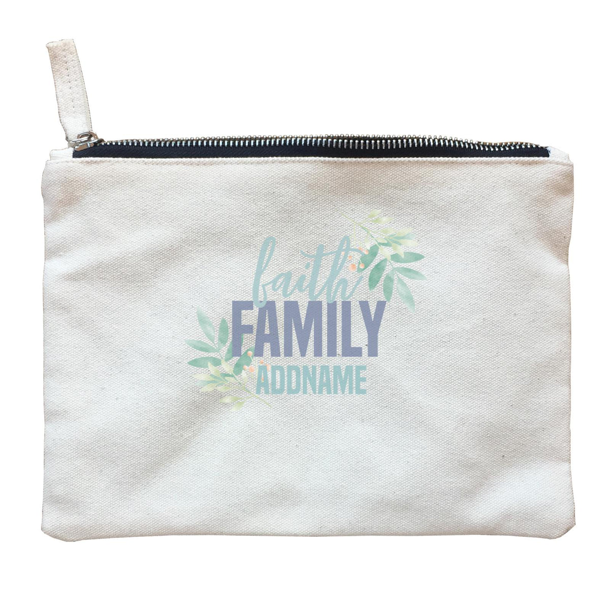 Christian Series Faith Family Addname Zipper Pouch