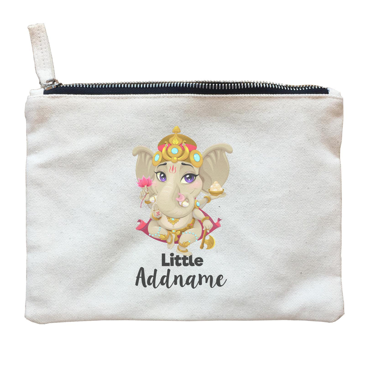 Artistic Ganesha Little Addname Zipper Pouch