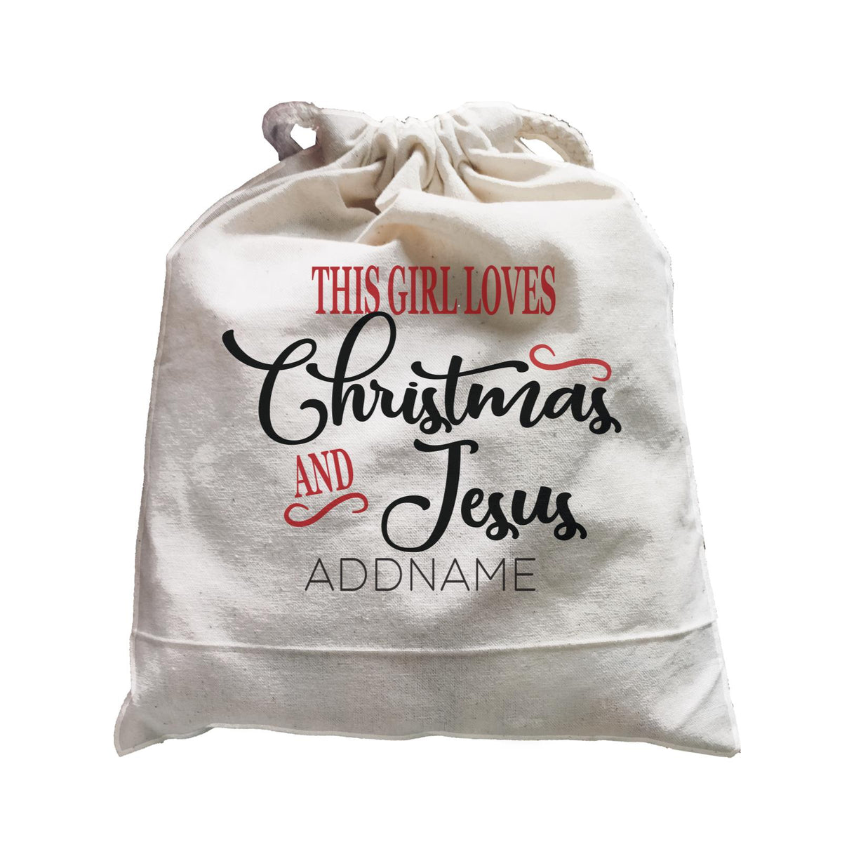 Xmas This Girl Loves Christmas and Jesus Satchel