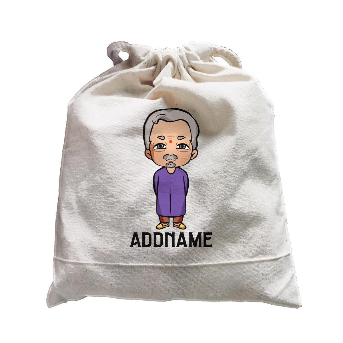 Deepavali Series Chibi Grandpa Addname Satchel