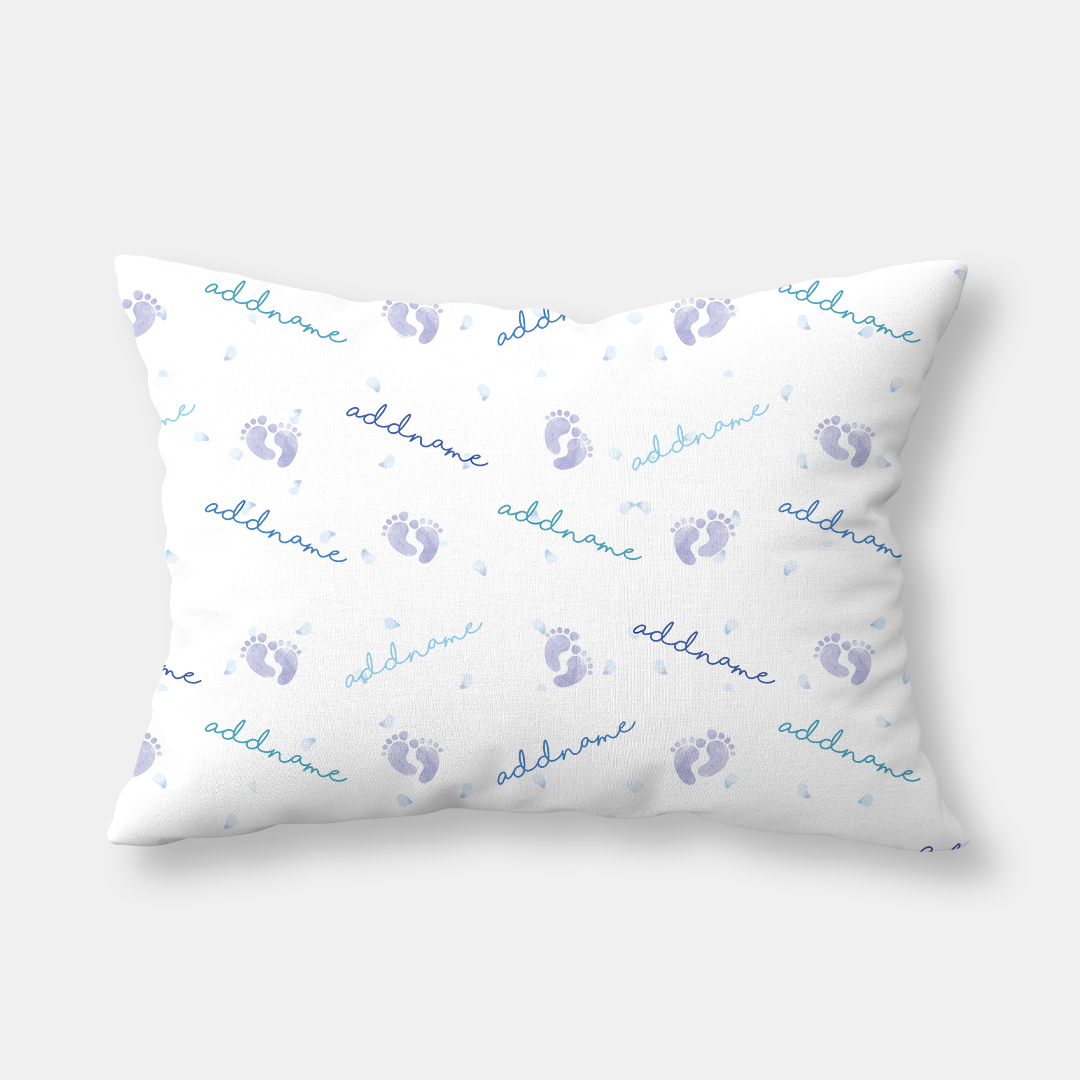 Footprint Boy Baby Pillow