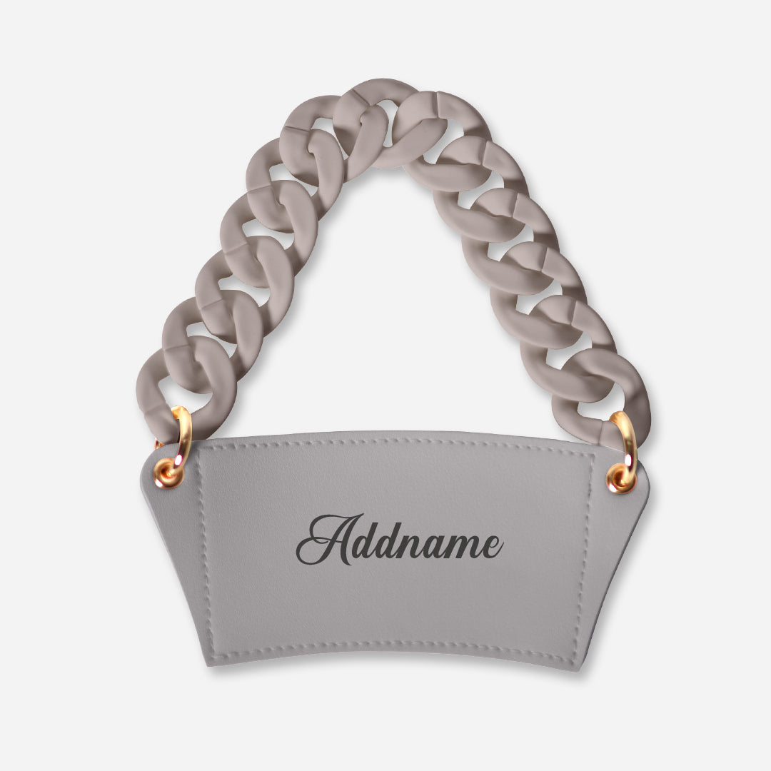 Stylish Cup Holder with Personalisation - Grey