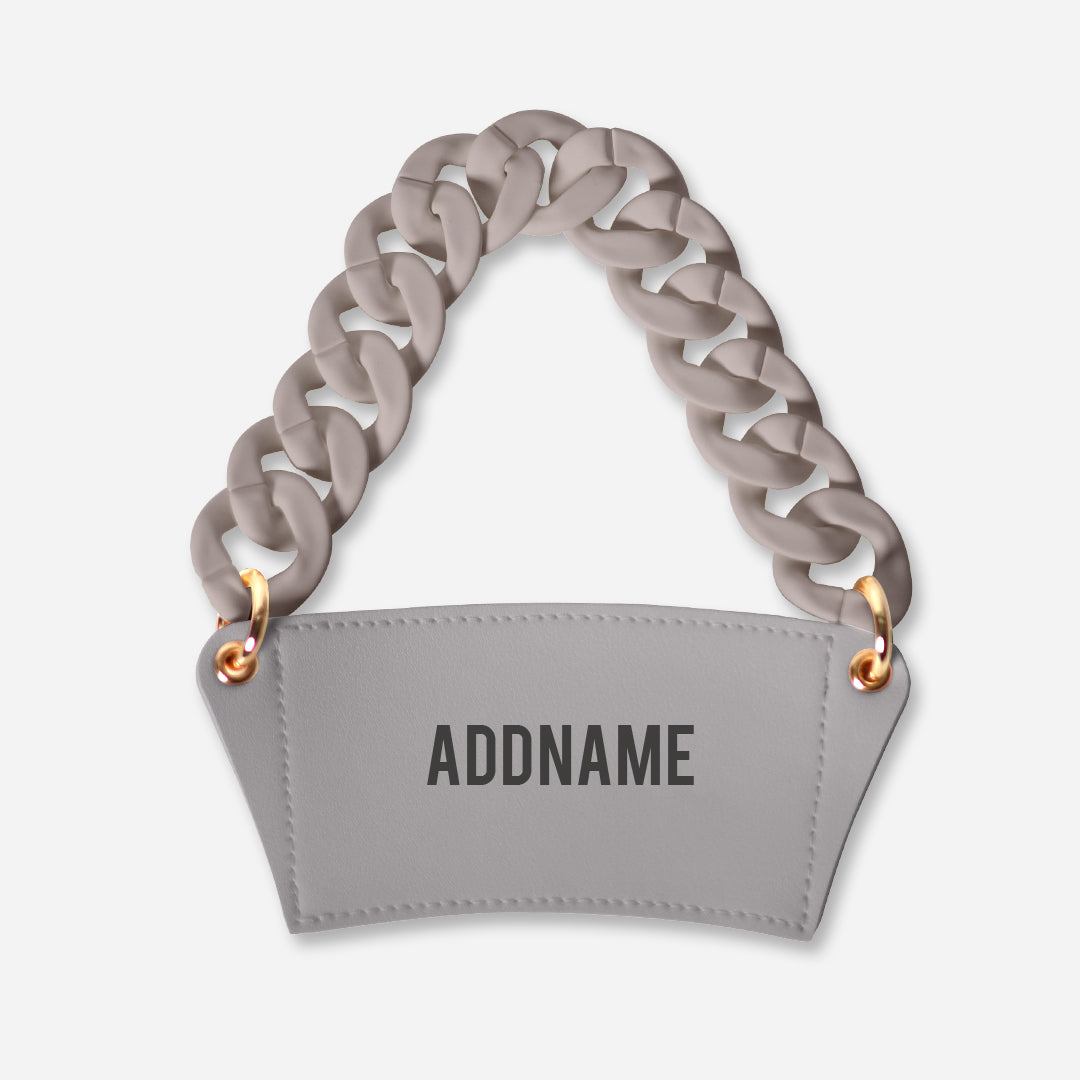 Stylish Cup Holder with Personalisation - Grey