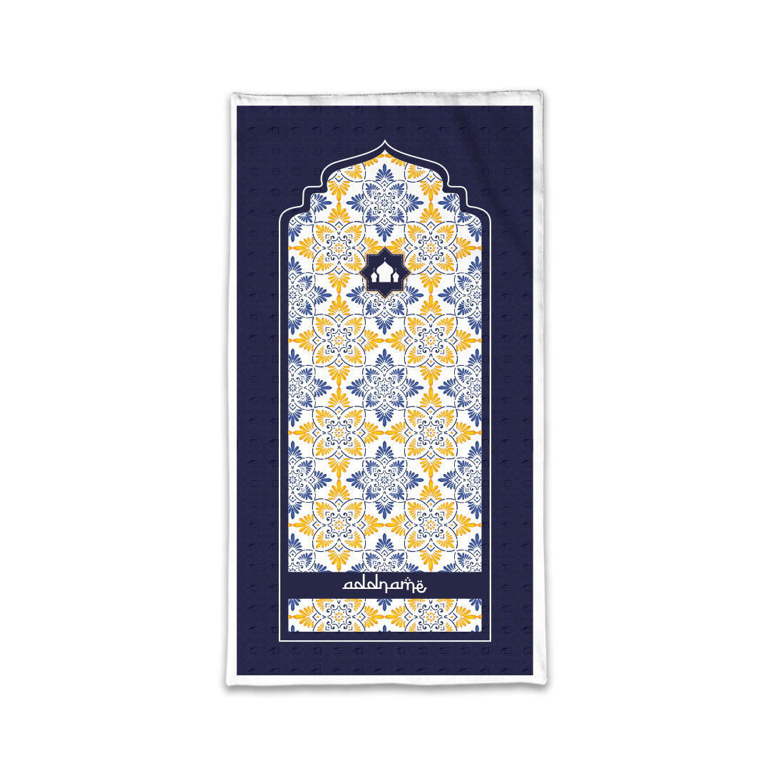 Arabesque Butter Blue Sejadah Prayer Mat