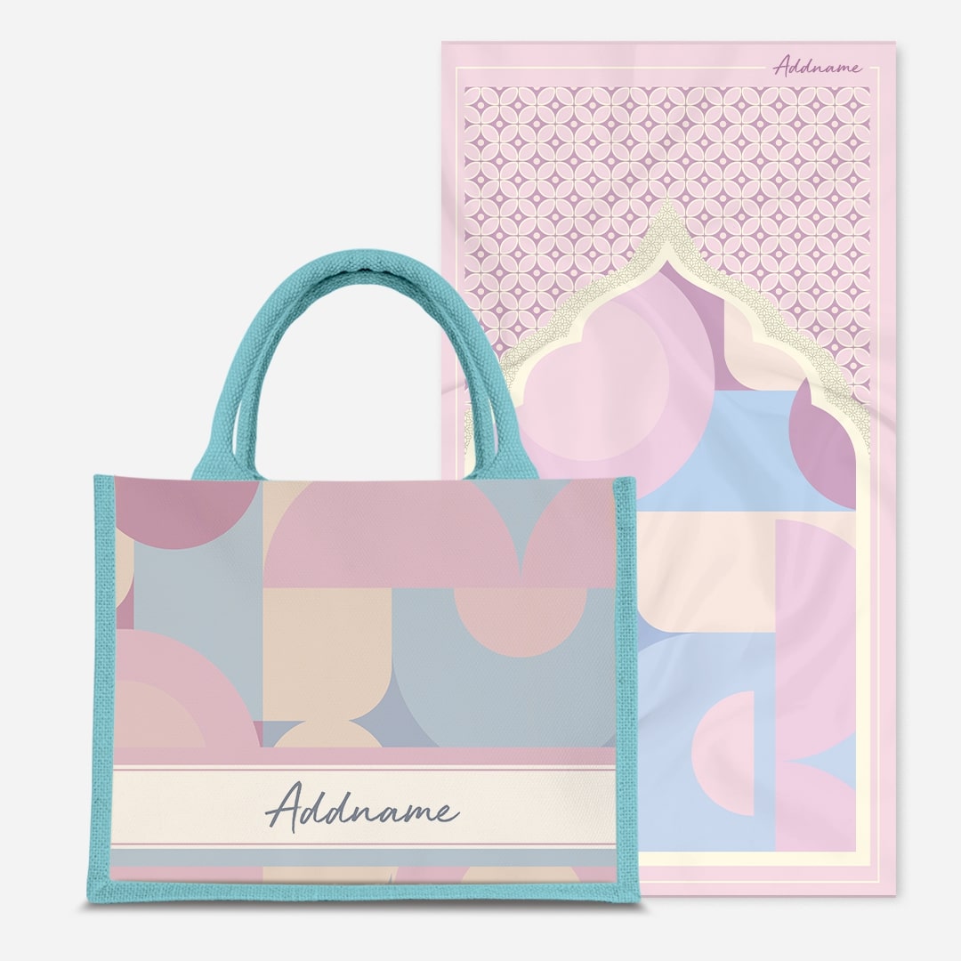 Ryn Series Prayer Mat with Half Lining Small Jute Bag-Bandung