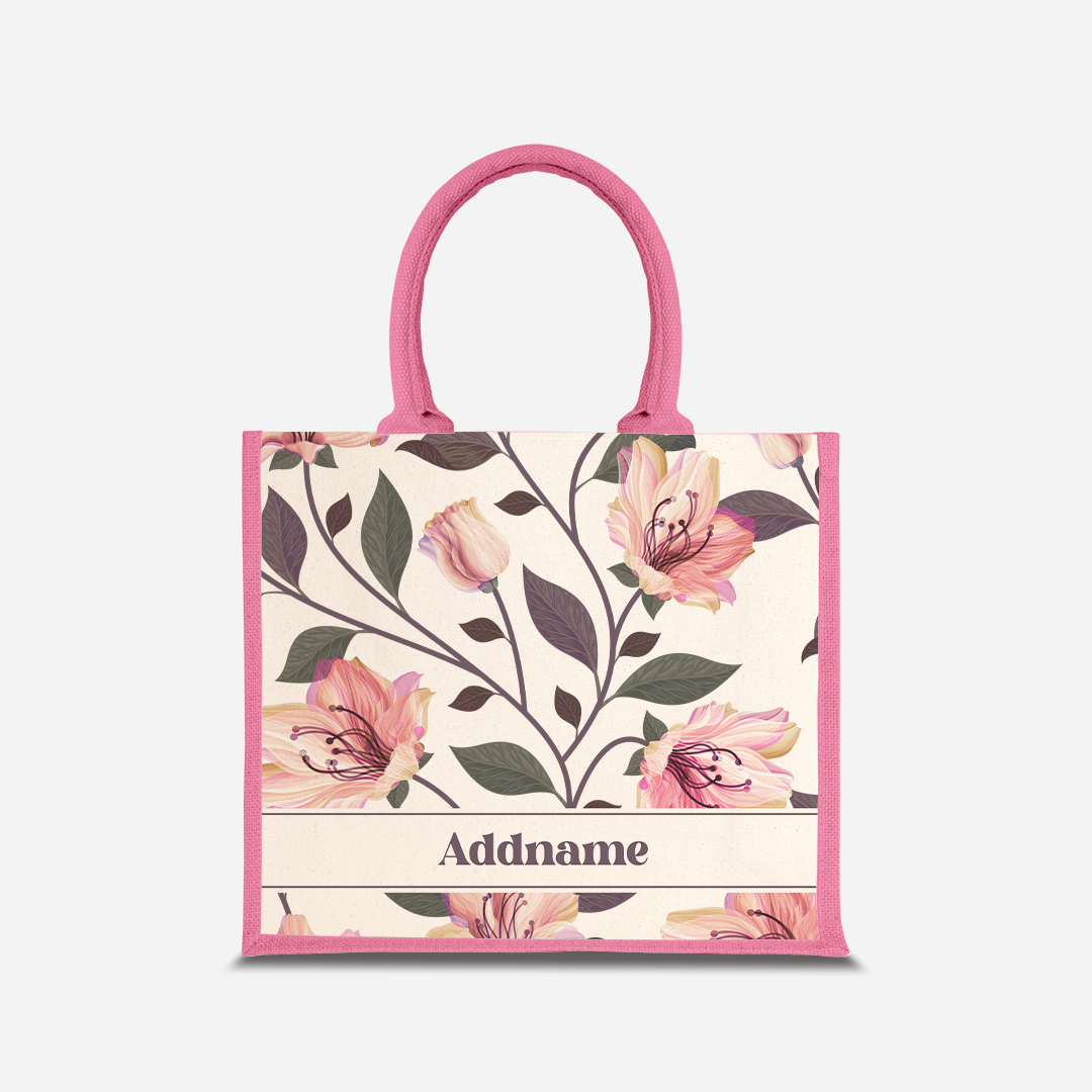 Classic Kesuma Jute Bag - Romantic Pink