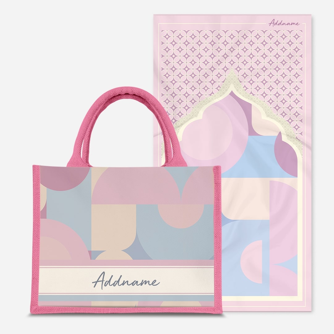 Ryn Series Prayer Mat with Half Lining Small Jute Bag-Bandung